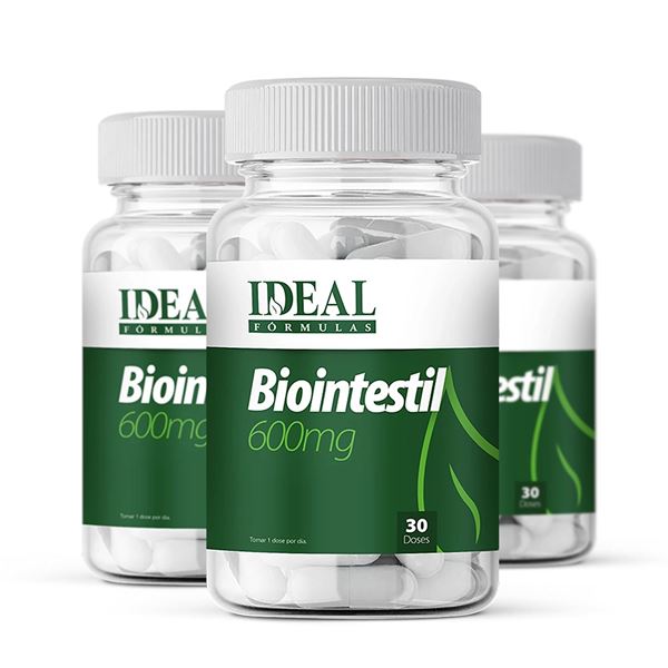 Kit com 3 frascos de Biointestil 600mg 30 Doses